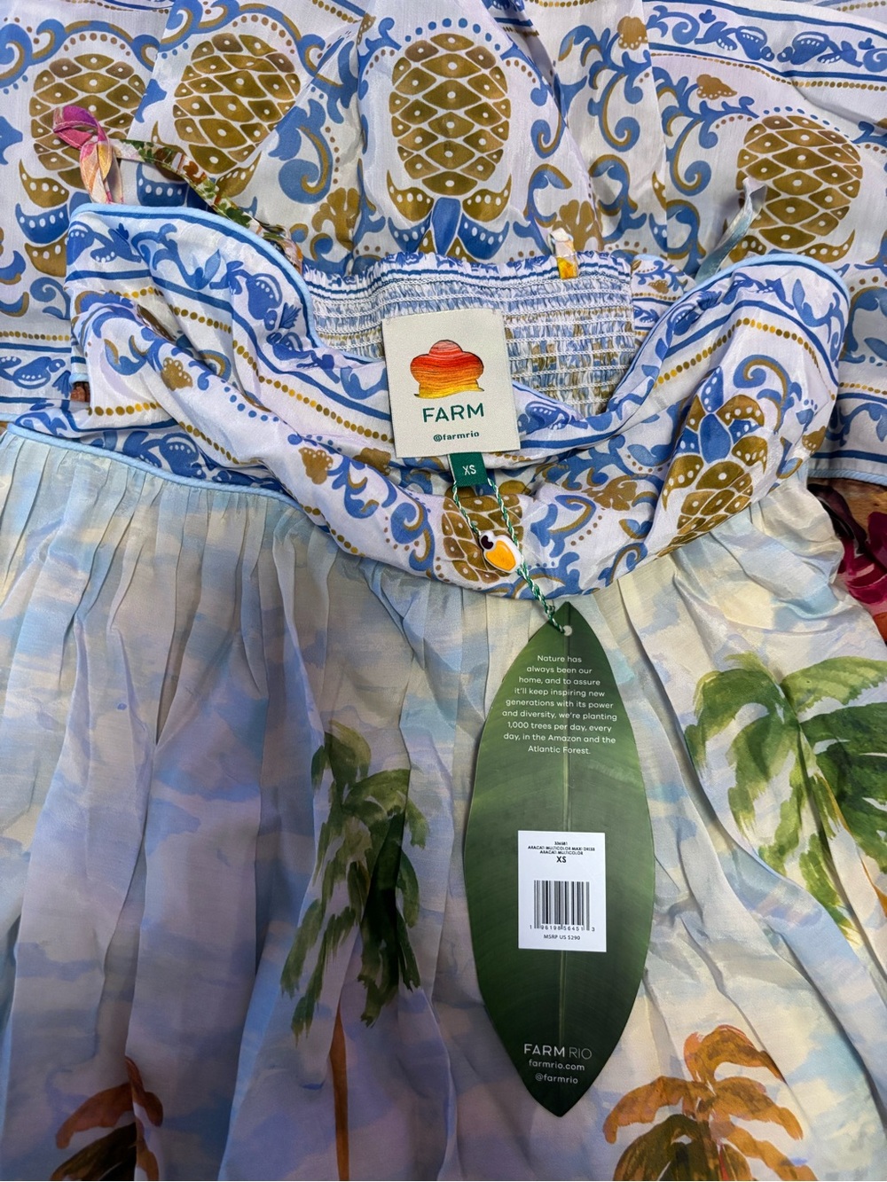 Farm Rio Aracarti Printed Maxi Dress Multicolor - Picture 8 of 10